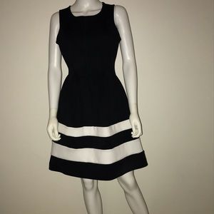 Sold Apt. 9 Black and White Scuba Fit and Flare